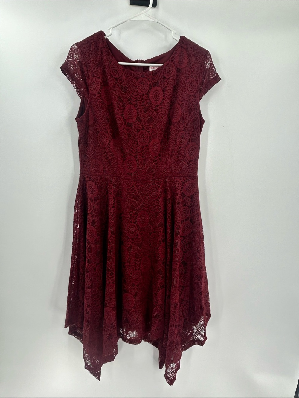 Bery Love Burgundy Lace Cocktail Dress